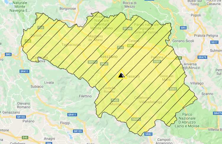 Allerta Meteo Abruzzo: rischio idrogeologico codice Giallo per temporali oggi 29 aprile